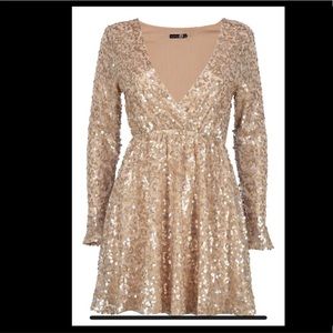 Boohoo Sequin Skater Dress